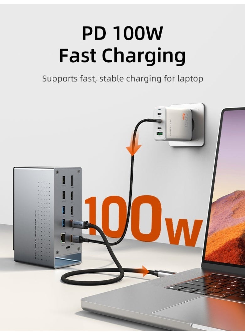 CABLETIME 16-IN-1 4K USB C Multiport Docking Station - Image 3